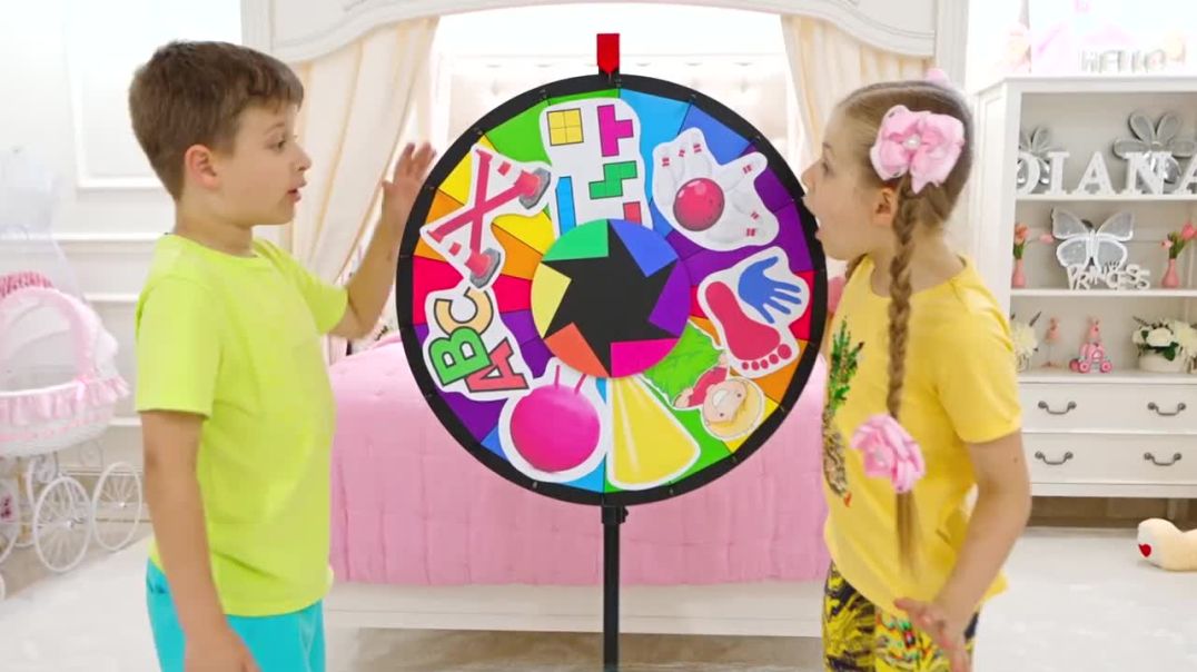 Diana-and-Roma-in-the-Magic-Wheel-Quest-New-Outdoor-games-for-kids