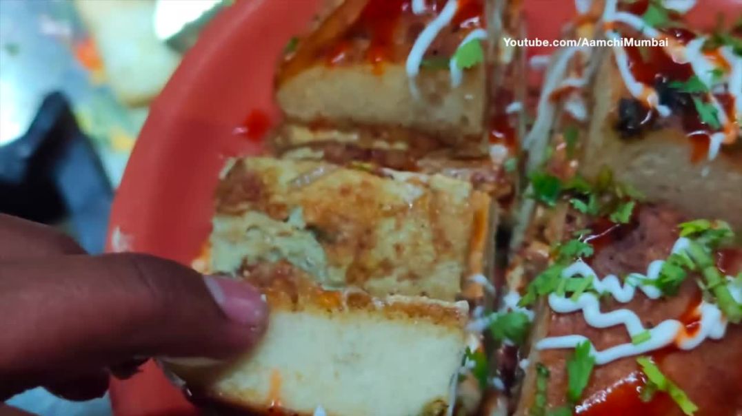 Big Egg Kulcha Omelet _ Buttery Cheesy Bread Omelet _ Indian Street Food