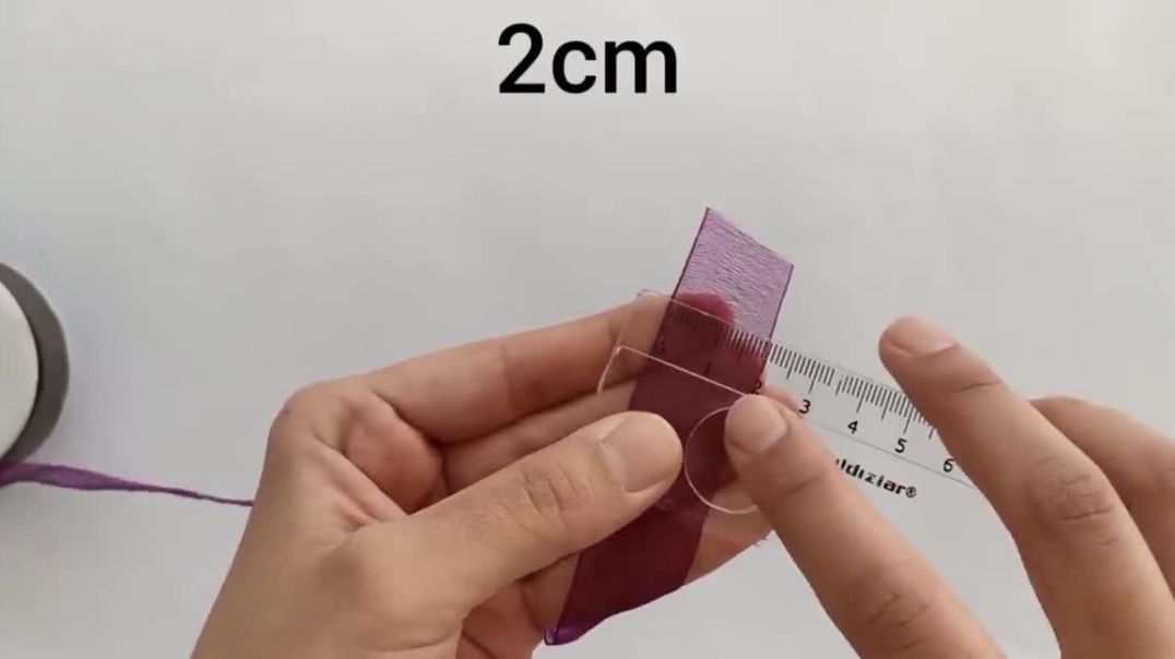 Kurdele ile Mükemmel Çiçek Yapımı _ Wonderful Ribbon Flower Work _ DIY Easy Flower Making