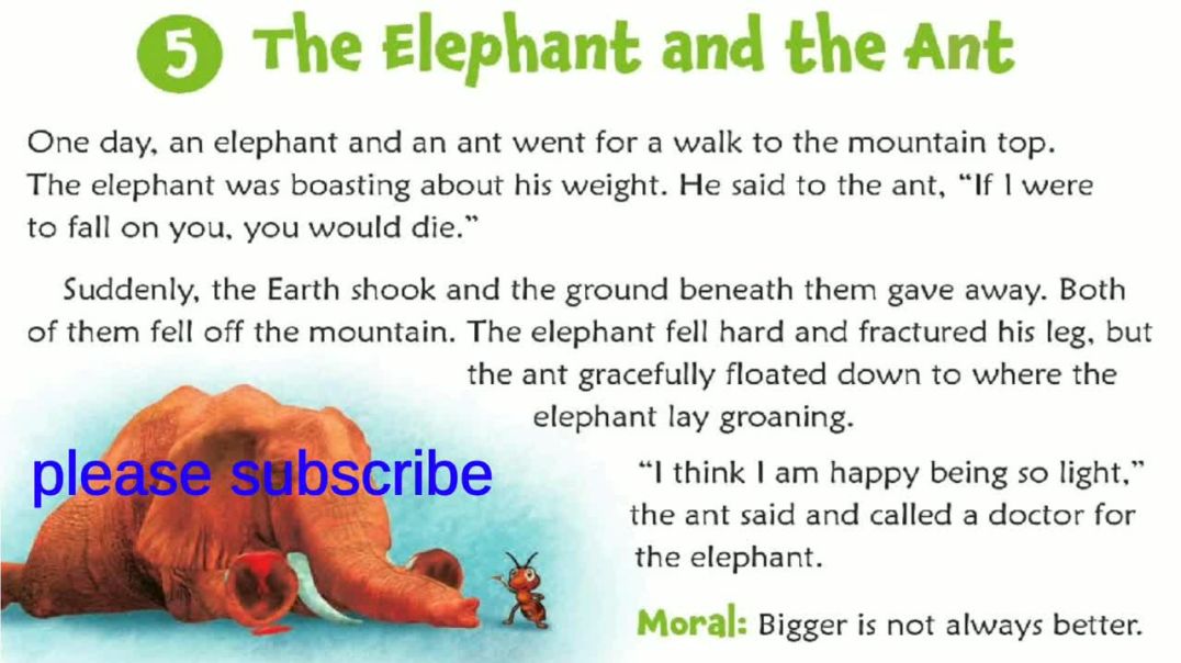 7, हाथी और चीटी_Story से सीखे English_ Vocabalury भी करे Improve_ इतना मजेदार तरीका इंग्लिश सीखने का