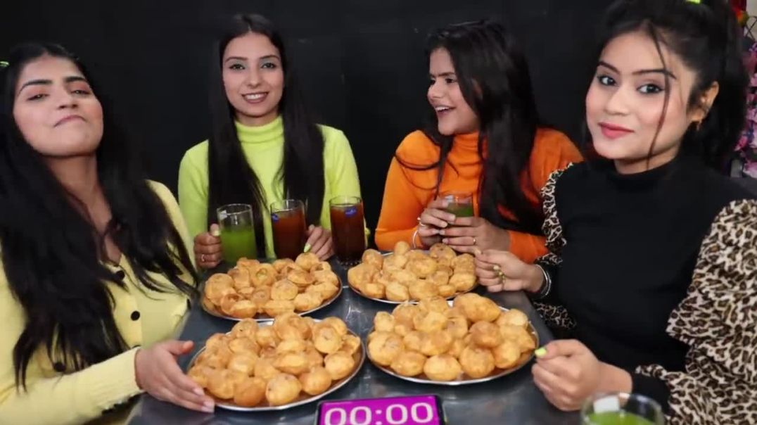 100 Golgappa in 100 Seconds Eating Challenge 100 Pani Puri in 100 Seconds Eating Competition