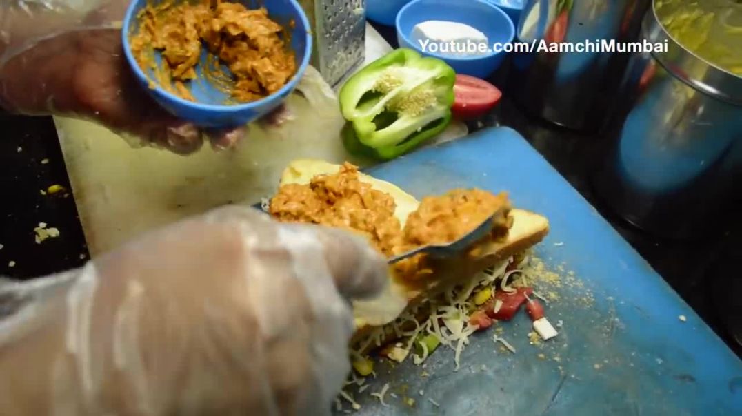BIG TRIPLE LAYER Melting Cheese Sandwich _ UNLIMITED CHEESE Pasta _ Indian Street Food