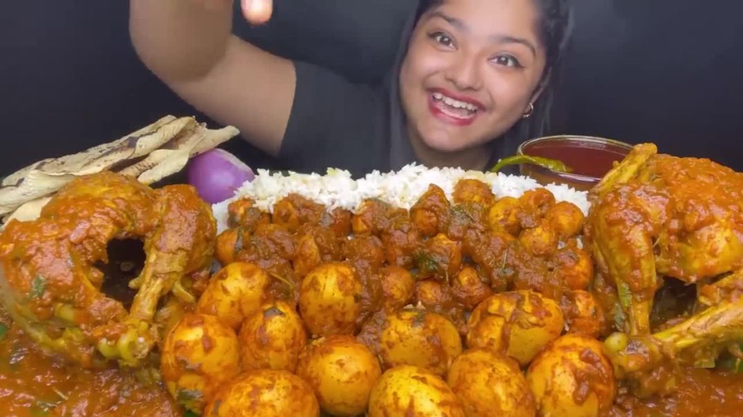 2 SPICY WHOLE CHICKEN CURRY 🐓 SPICY QUAIL EGG CURRY AND SPICY DUCK EGG CURRY 🔥 FOOD EATING SHOW