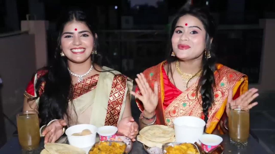 BENGALI Food Eating Challenge Puchka ( Fuchka ), Rasgulla, Luchi, Aloo Dum, Begun Bhaja Challenge