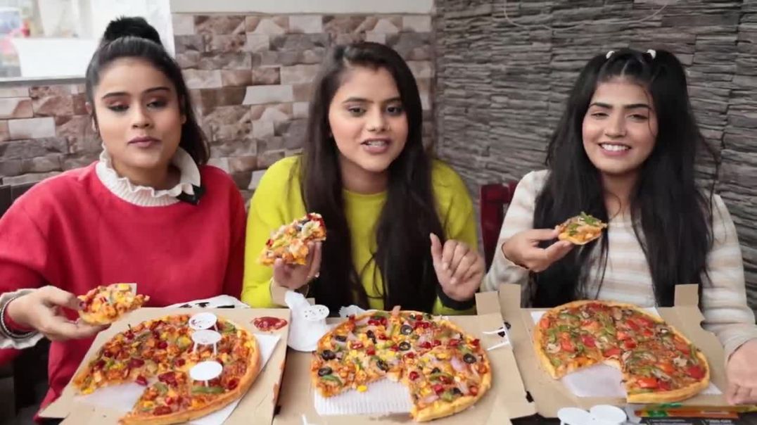 3 Different Types Of Pizza Eating Challenge