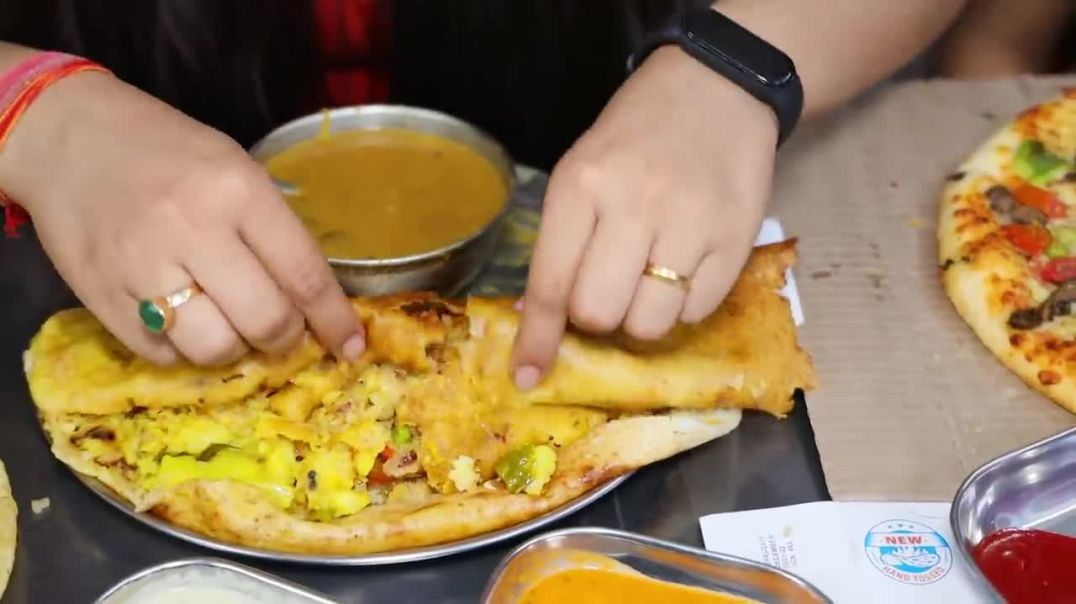 Chole Bhature, Pizza and Dosa Eating Challenge Street Food Challenge Food Challenge