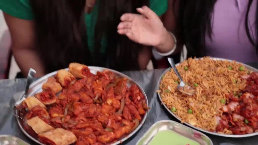 Chow Mein, Chilli Chaap, Spring Rolls, Chilli Potato, Fried Rice and Chilli Paneer Eating Challenge