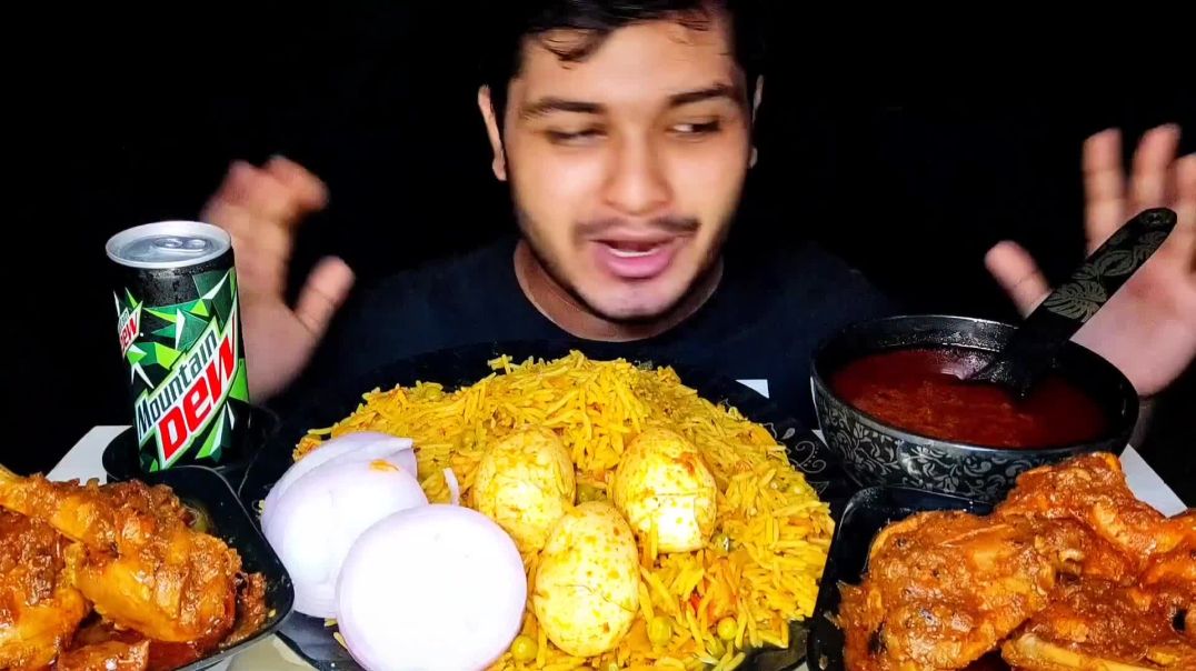 SPICY CHICKEN CURRY WITH PULAO   EATING SHOW   INDIAN MUKBANG   FOOD EATING VIDEOS   CHICKEN EATING