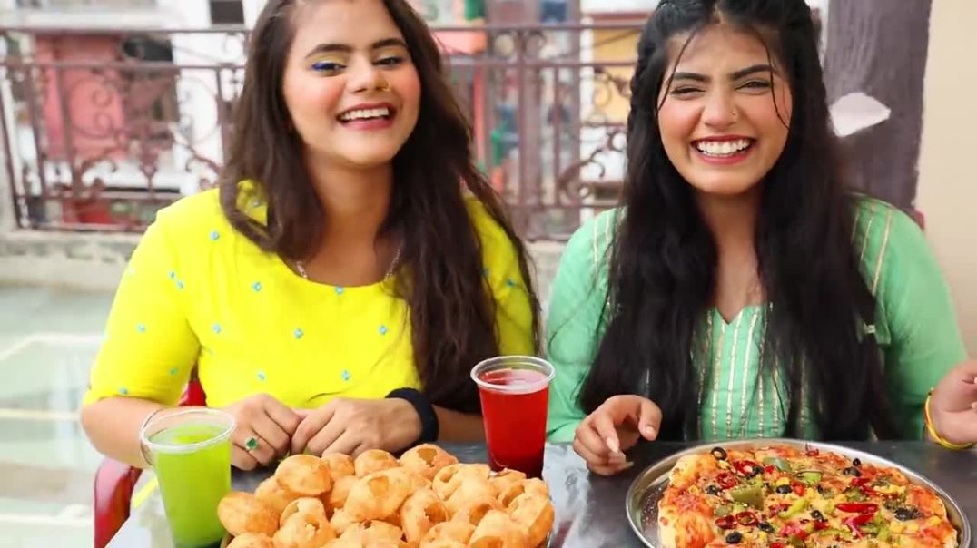Golgappa and Pizza Eating Challenge Golgappa and Pizza Eating Competition Golgappa Challenge