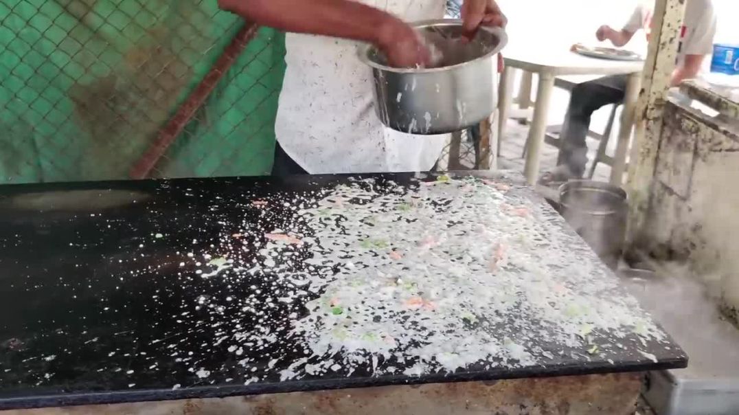 Ayappa Uncle Makes Delicious Rava Dosa _ Art of Dosa Making _ Indian Street Food