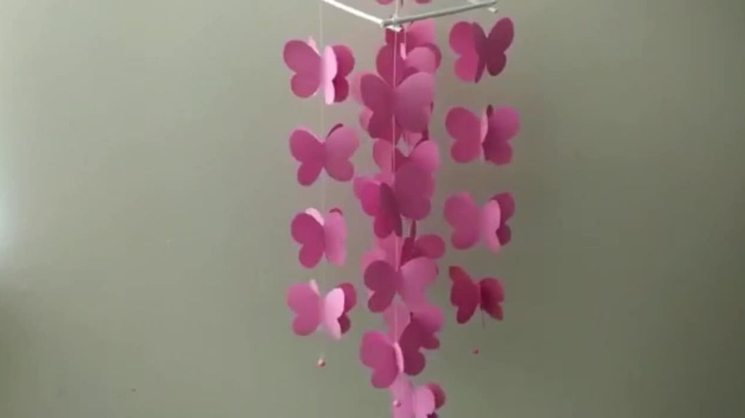 Dönence Yapımı _ Paper Butterfly Wall Hanging _ Home Decor İdeas