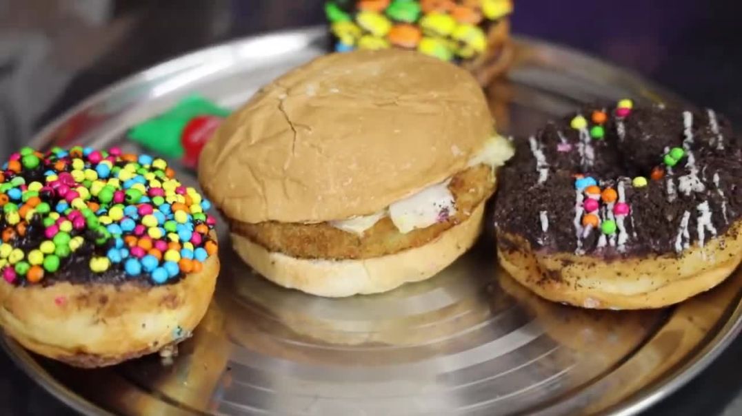 Dunkin Donuts and Burger Eating Challenge Big Burger and Donuts Competition Food Challenge
