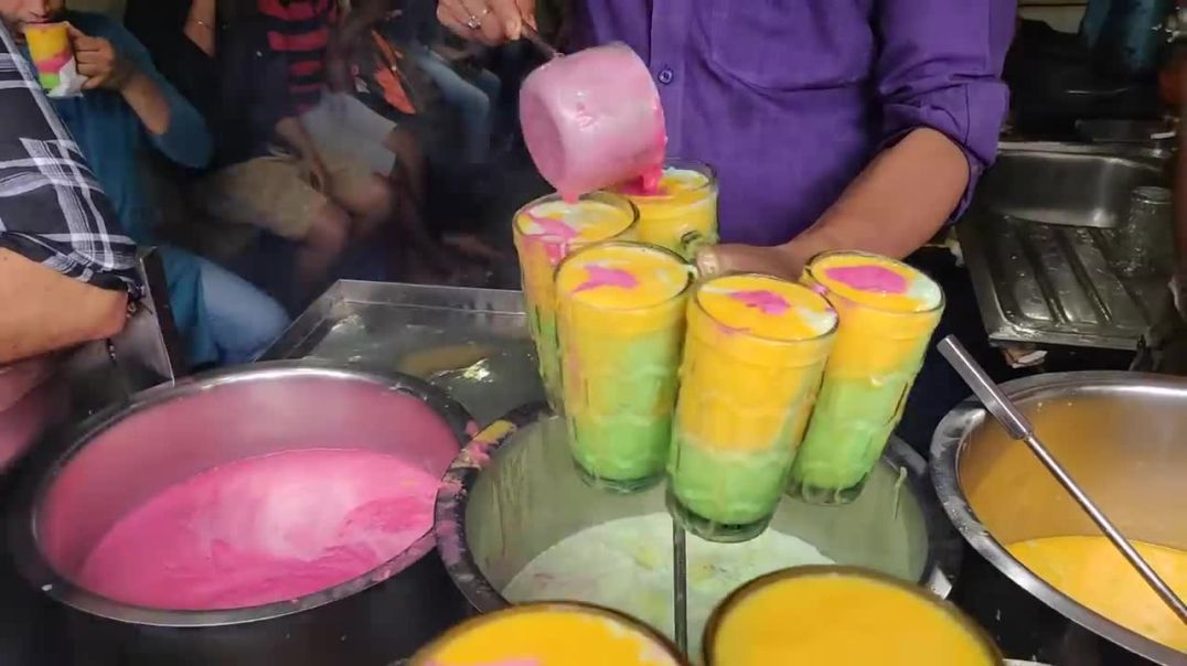 3 in 1 Cocktail Milkshake _ Amazing Bulk Milkshake Skills _ Indian Street Food