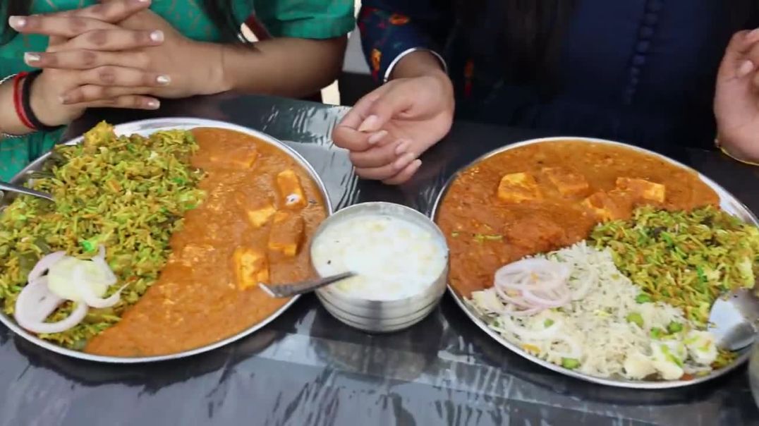 Kashmiri Pulao, Shahi Paneer, Matar Pulao, Paneer Butter Masala Eating Challenge Food Challenge