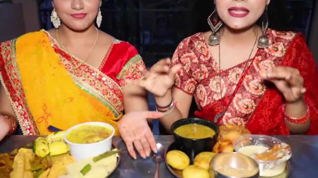 Gujarati Food Vs Rajasthani Food Eating Challenge Rajasthani Thali and Gujarati Thali Challenge