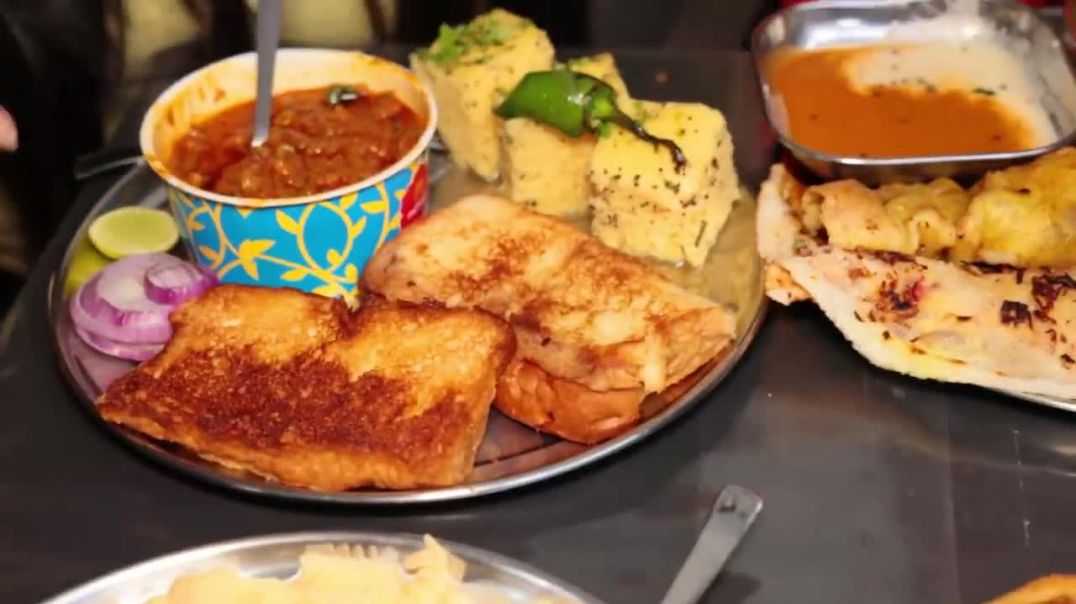 Dosa, Pizza, Pav Bhaji, Dhokla, Pasta and Garlic Bread Eating Challenge Street Food Challenge