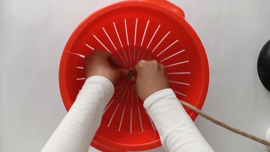 ⁣PLASTİK SÜZGEÇ VE JÜT İP İLE SÜPER GERİ DÖNÜŞÜM _ KENDİN YAP- RECYCLE