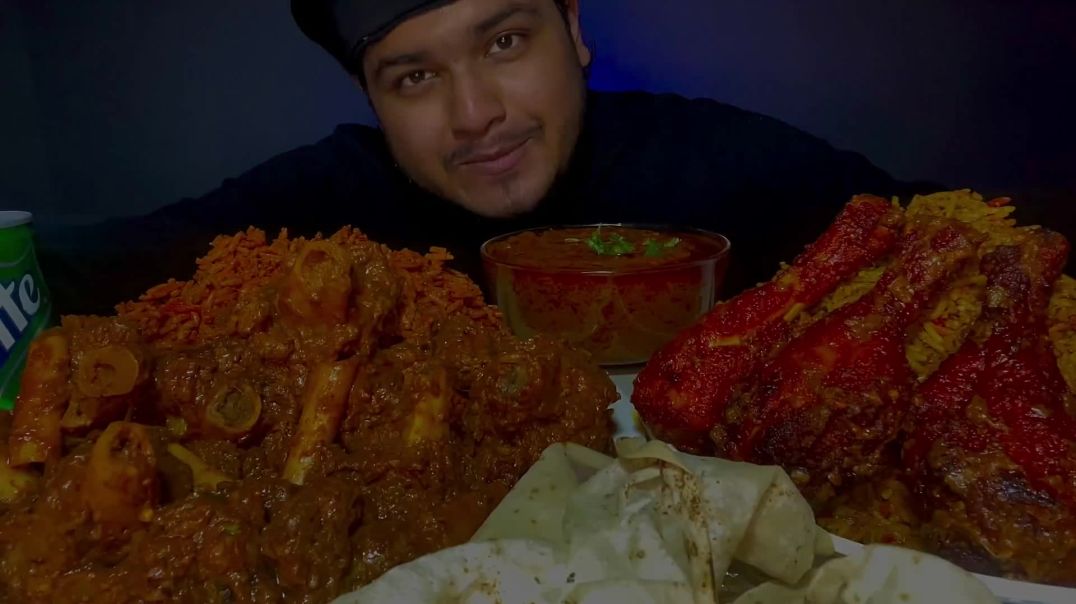 SPICY  MUTTON BIRYANI WITH MUTTON CURRY KORMA + CHICKEN BIRYANI EATING   FOOD EATING VIDEOS  MUKBANG