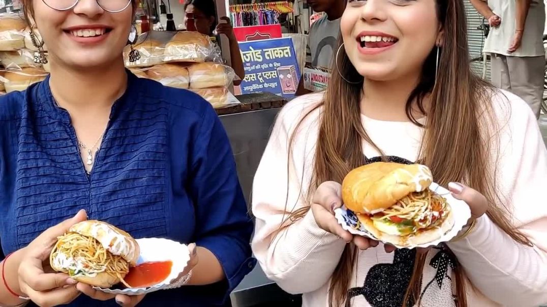 Chowmein Cream Burger Challenge Chowmein Cream Burger Eating Competition