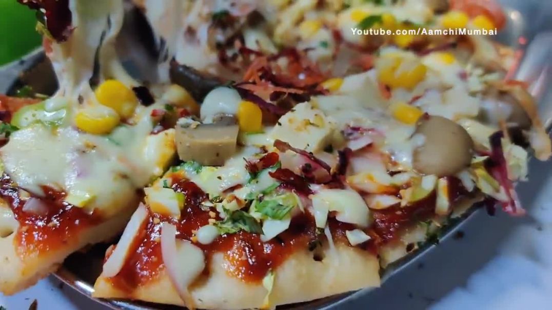 Cheesiest Pizza Uttapam _ Pizza without Maida _ Indian Street Food