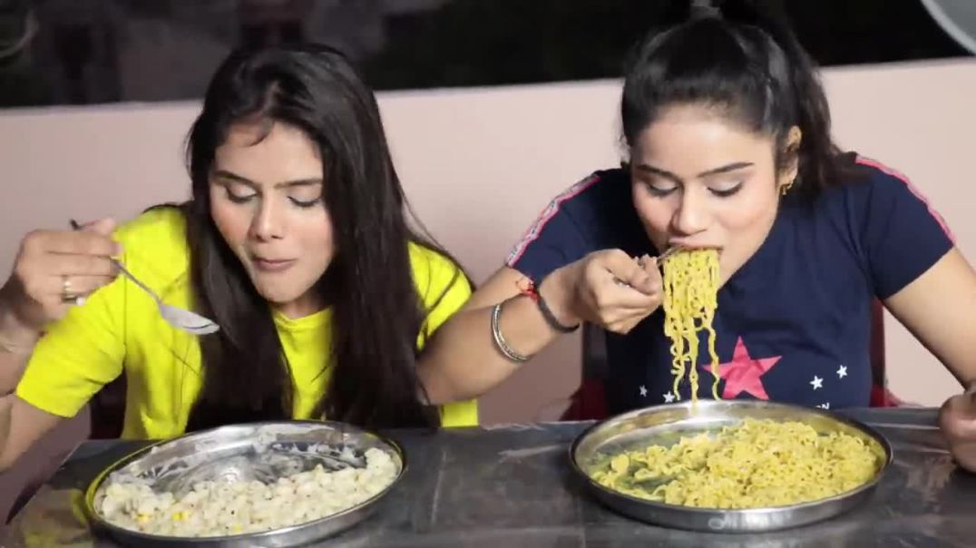Butter Maggi and Cheese Macaroni Eating Challenge Maggi Challenge Food Challenge