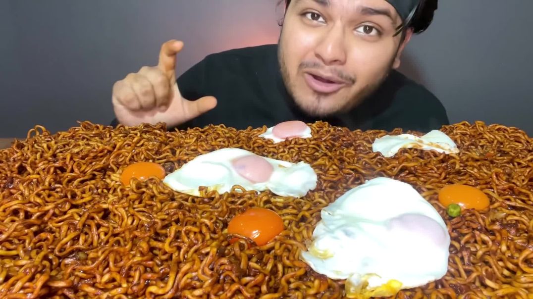 10 PACKET SPICY BLACKBEAN NOODLES CHALLENGE 🥵🌶  SPICY KOREAN FIRE NOODLES CHALLENGE   MUKBANG