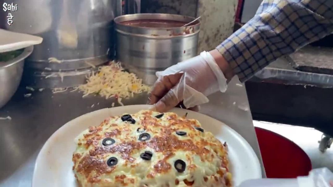 Ludhiana Double Cheese Pizza _ Cheesiest Pizza Burger _ Street Food India