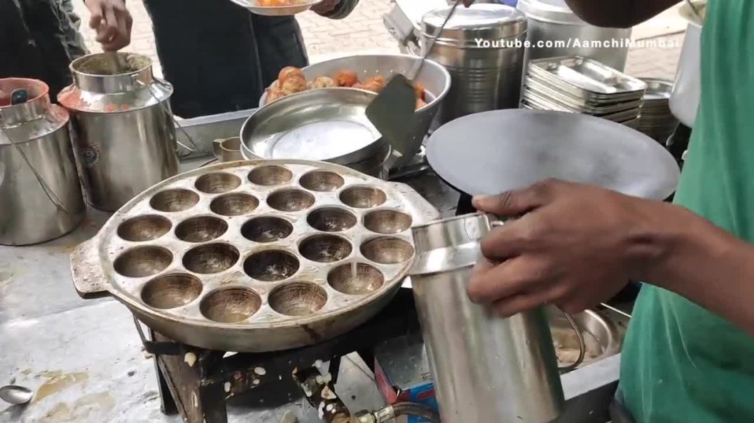Big Rice Appe or Paniyaram Making _ South Indian Breakfast _ Indian Street Food