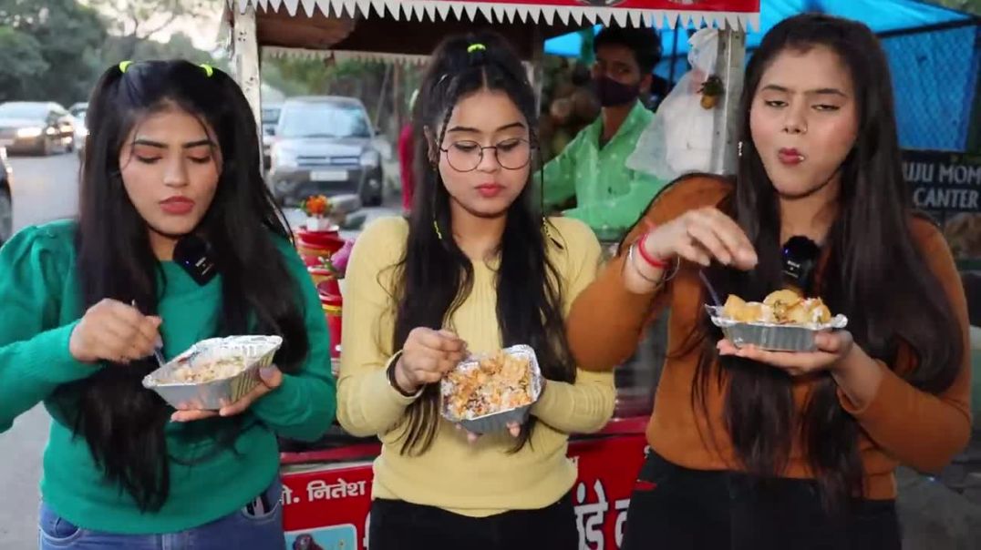 Dahi Bhalla, Papdi Chaat and Gunjiya Papdi Chaat Eating Challenge Street Food Food Challenge