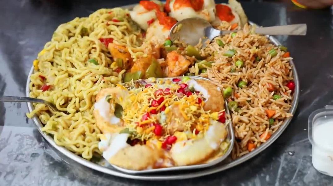 Golgappa Dahi Puri, Chow Mein, Maggi, Manchurian, Chilli Paneer Fried Rice Eating Challenge