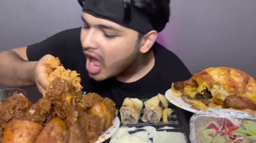 SPICY  MUTTON CURRY WITH JEERA RICE   SPICY  WHOLE CHICKEN EATING   MUKBANG   EATING SHOW