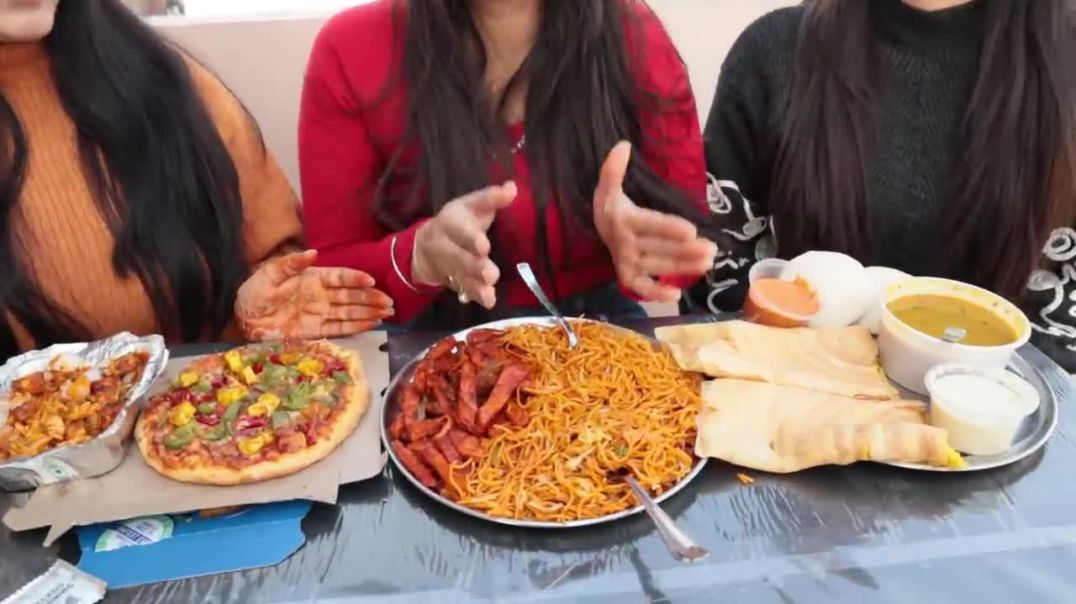 ⁣Dosa, Noodles, Idli, Chiili Potato, Pizza, Pasta Challenge South Indian Vs Italian Vs Chinese Food