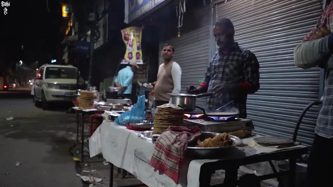 ₹20 only _ Full Night Open Parathe Wali Gali in Punjab _ Street Food India