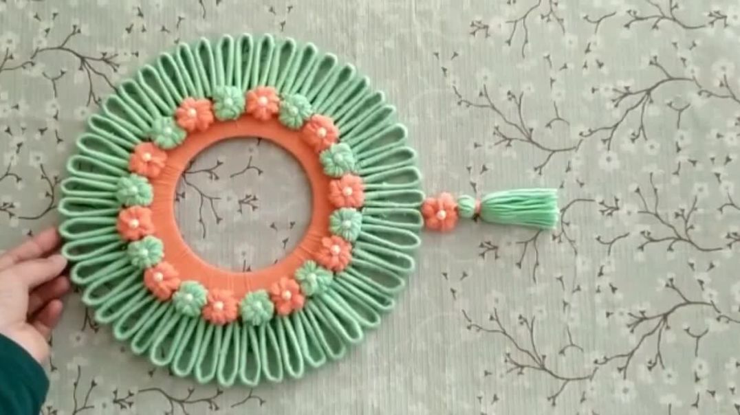 ⁣Atık İp İle Kapı Süsü Yapımı _ Wall Hanging _ Newspaper Craft ideas