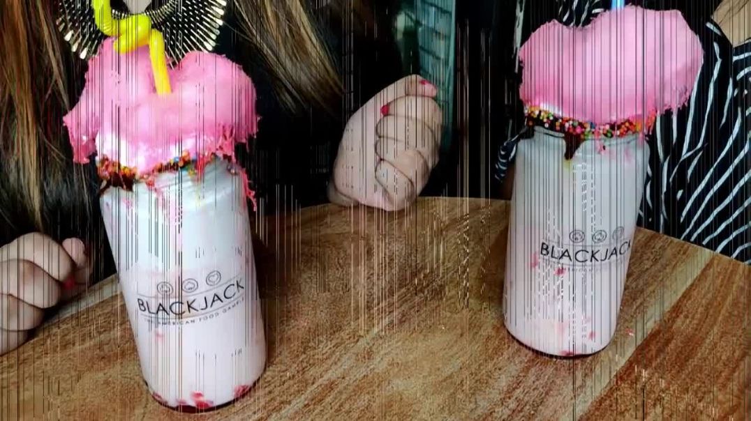 ⁣Cotton Candy Shake Challenge Candy Shake Competition Himmi Styles