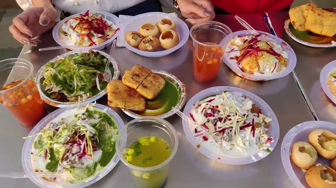 Indian Street Food Eating Challenge Indian Street Chaat Competition Food Challenge