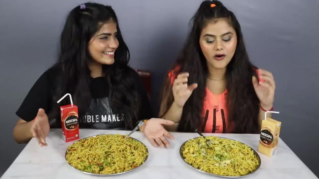 Corn Maggi and Cheese Maggi Eating Challenge Maggi Eating Competition Food Challenge
