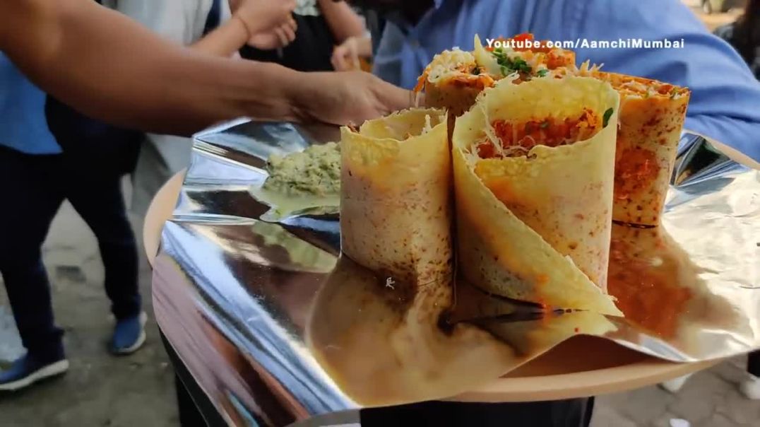 Cheesy Pizza Dosa _ Mumbai's most popular Dosa Stall _ Indian Street Food