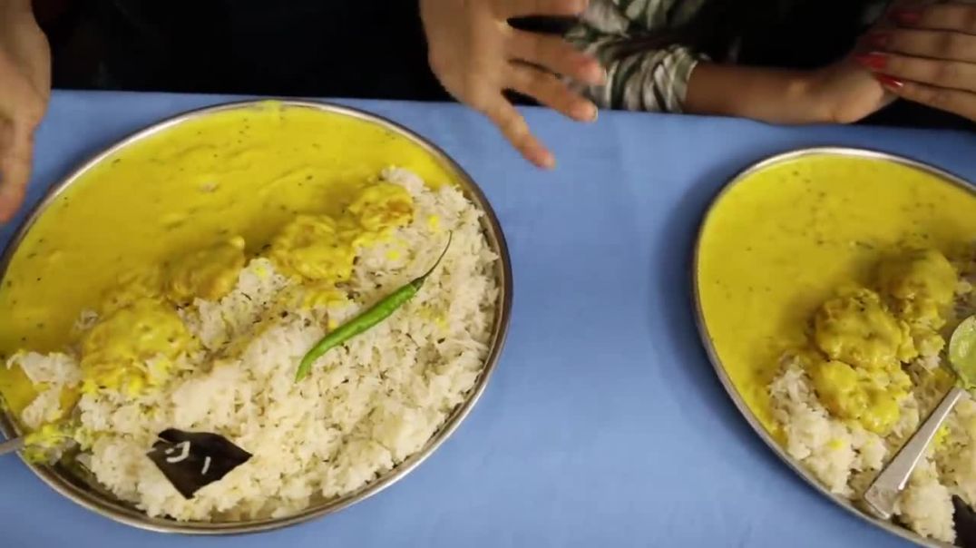Kadhi Chawal Eating Challenge Kadhi Chawal Eating Competition Food Challenge