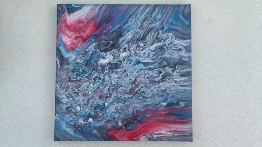 Acrylic Painting - Painting With The Acrylic Pouring Technique And A Skimmer