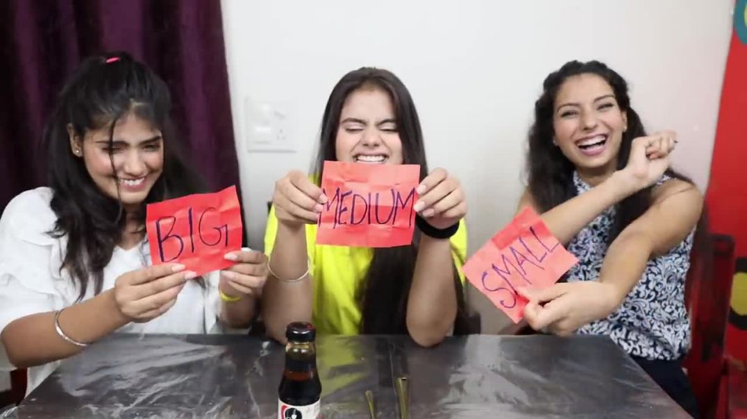 ⁣BIG Vs small Vs Medium Spoon Eating Challenge Challenge Gone Wrong Food Challenge