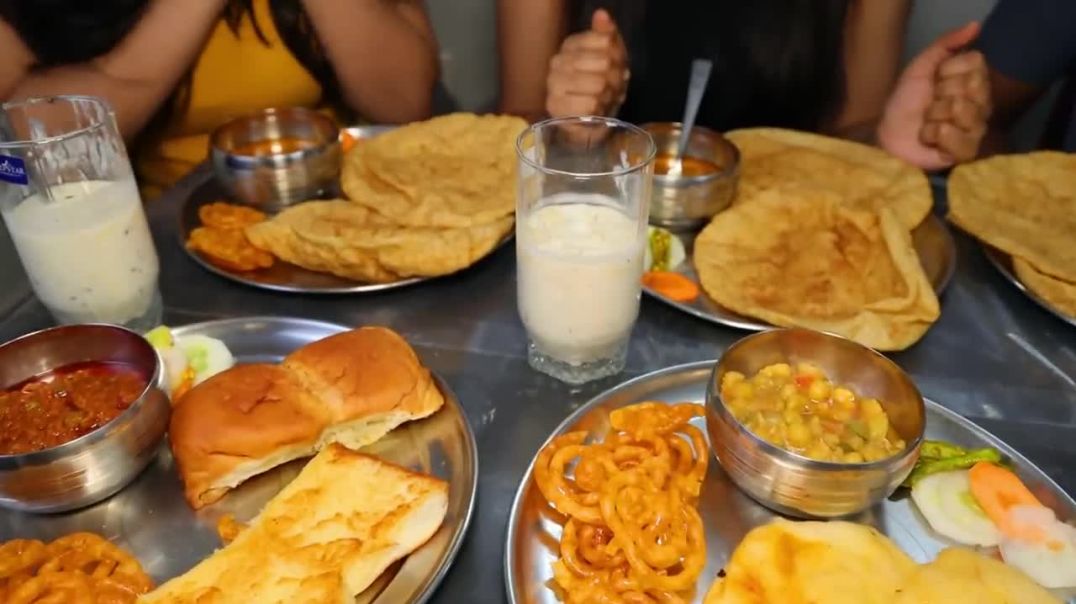 Desi Food eating Challenge Puri Aloo Ki Sabji, Pav Bhaji, Chole Kulche, Chole Bhatura Challenge