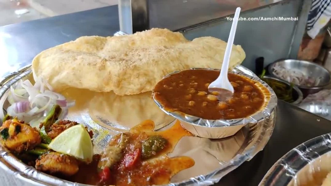 Big Bhatura Making of Surat _ Chole Bhature Gujarati Style _ Indian Street Food
