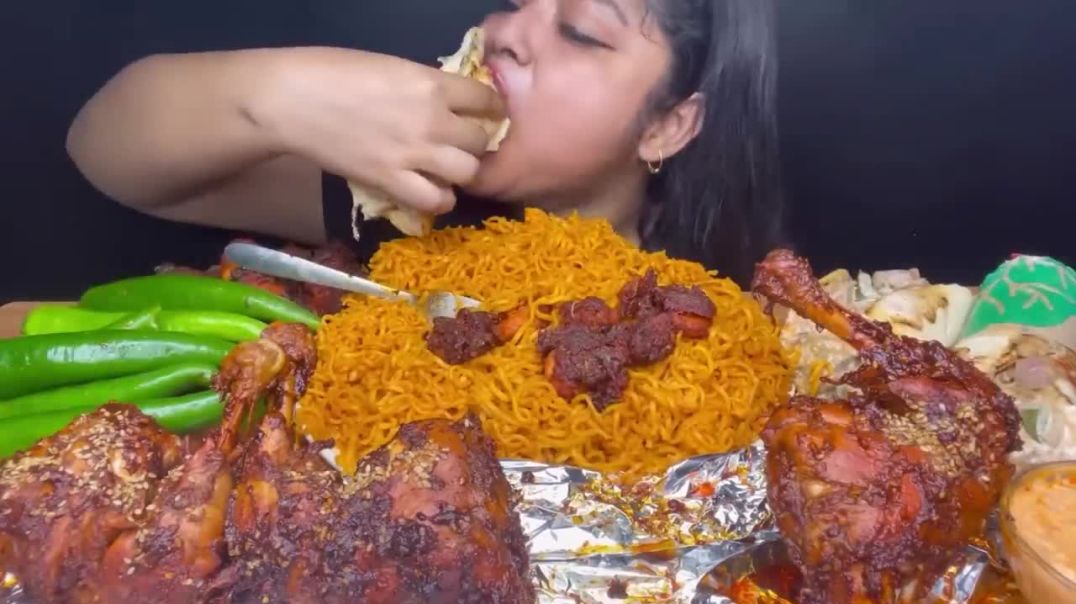 SPICY KOREAN FRIED CHICKEN 🍗 10 PACKET MASALA MAGGI 🍝 CHICKEN SHAWARMA, PRAWNS FRY WITH CHILLIES🌶