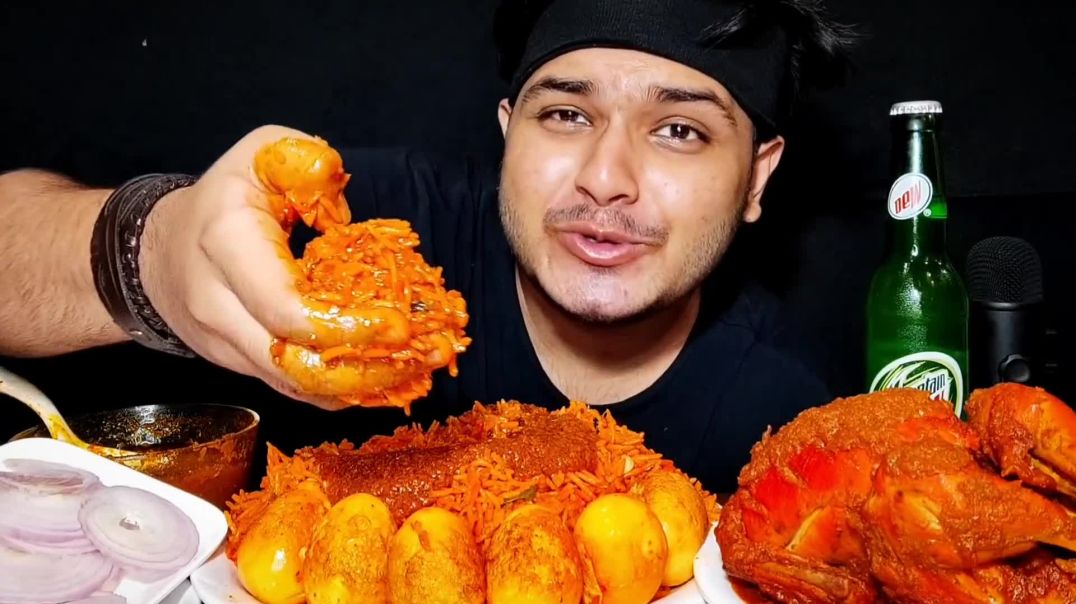 SPICY  WHOLE CHICKEN CURRY WITH FRIED RICE AND EGGS   EATING SHOW   FOOD EATING VIDEOS  RICE MUKBANG