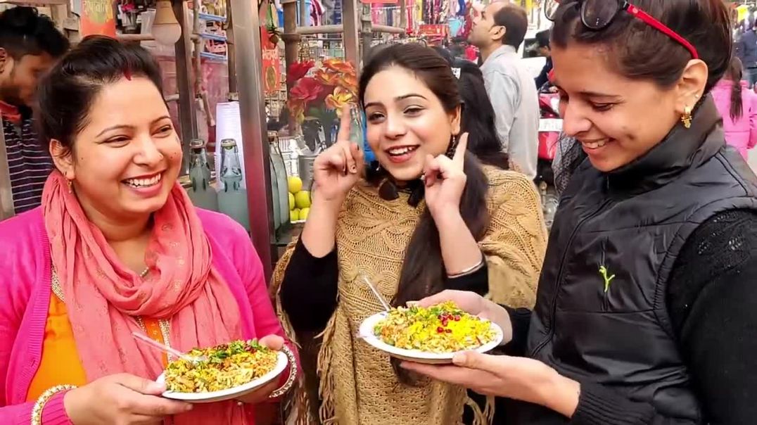 BHEL PURI Eating Challenge with Nanad - Bhabhi in Local Market #HimmiStyles #foodchallenge