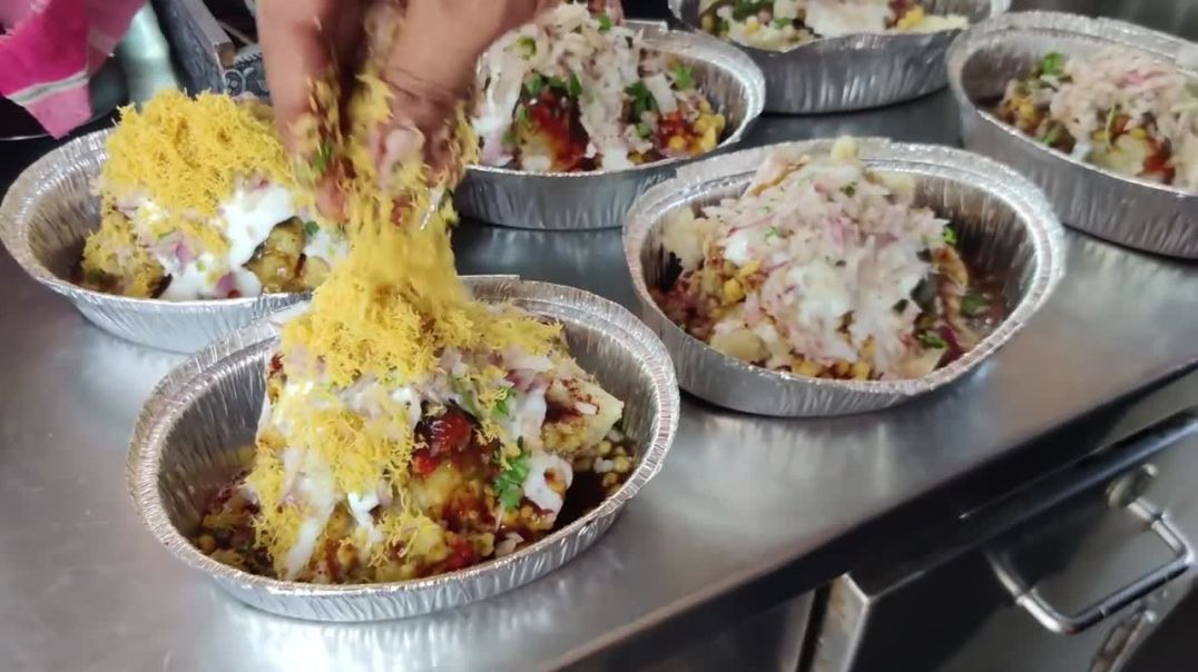 Dahi Loaded Papdi Chaat _ Most Tempting Chaat Making _ Indian Street Food