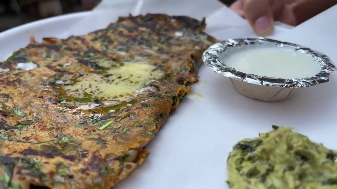 ⁣Authentic Thalipeeth of Maharashtra _ Indian Street Food