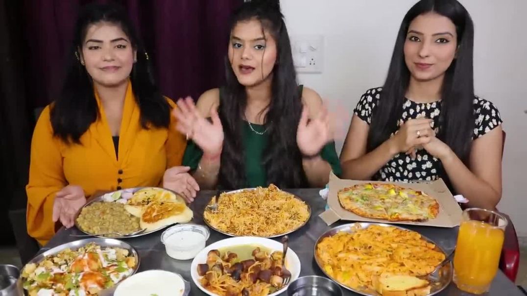 Indian Food Vs Italian Vs Mughlai Food Challenge Chhole Kulche, Dahi Papdi, Biryani, Pasta, Pizza
