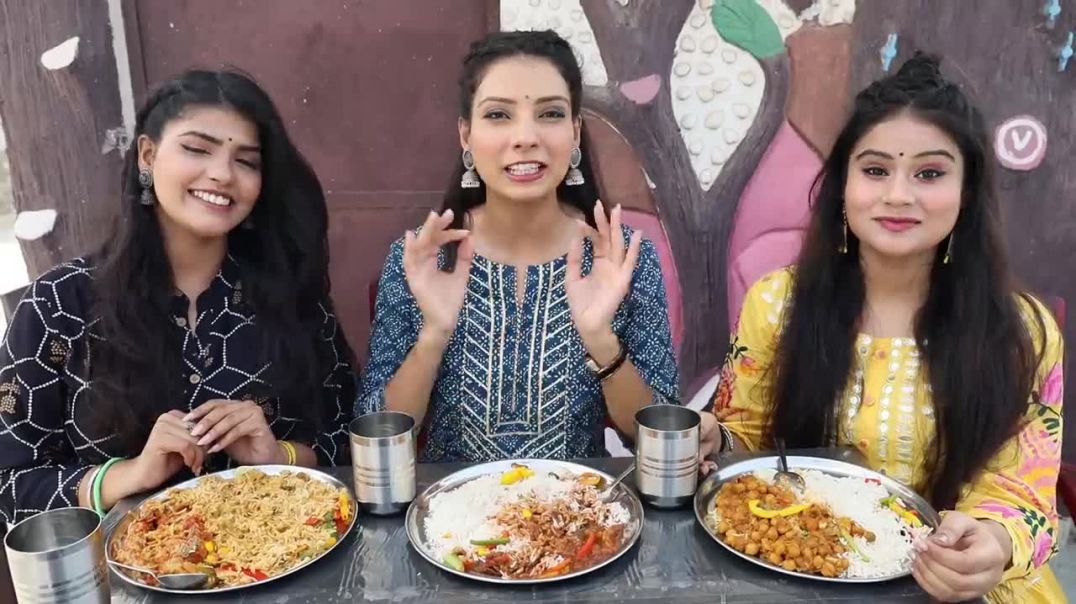 Dal Makhani Rice, Paneer Tikka Rice and Pindi Chole Rice Eating Challenge Food Challenge